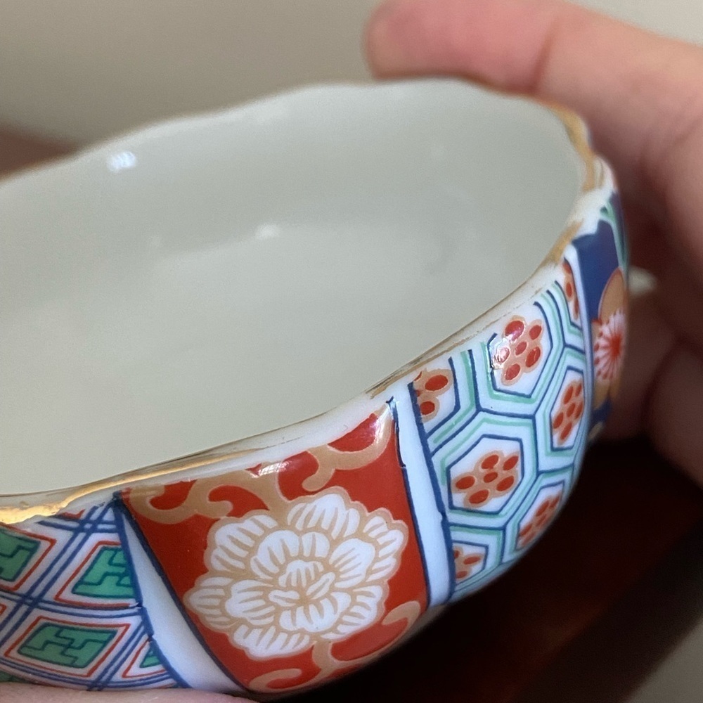 🩷 Set of 2 Vintage Imari Fan Nut Bowl by Arita, Made in Japan - Picture 8 of 12